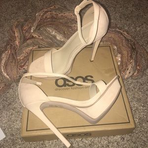 ASOS tan heeled sandals